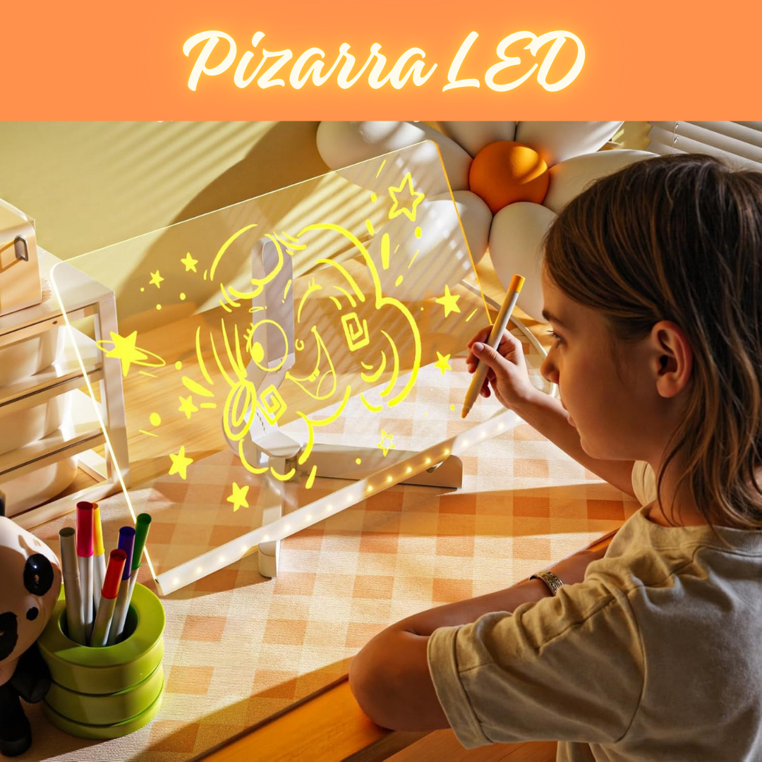 Pizarra LED de colores para niños/as